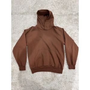 los angeles apparel 14OZ heavy cotton fleece brown hoodie